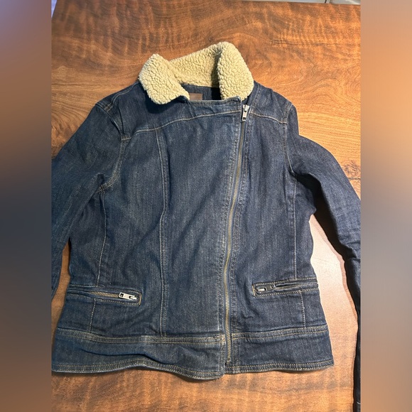 Articles of Society Denim Moto Jacket with Sherpa Collar - Picture 6 of 6